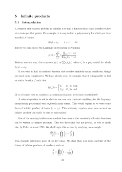 5 Infinite products