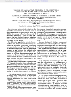 THE USE OF RADIOACTIVE CHROMIUM 51 AS AN ERYTHRO