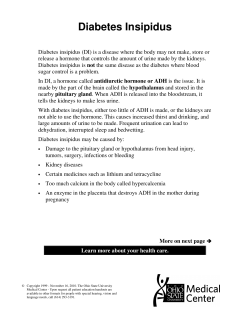 Diabetes Insipidus - OSU Patient Education Materials