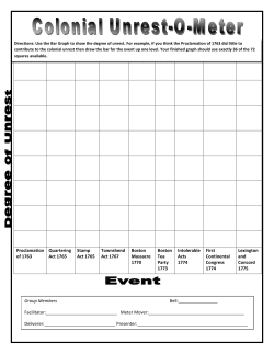 Proclamation of 1763 Quartering Act 1765 Stamp Act 1765