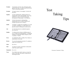 Test-Taking Tips - Germanna Community College