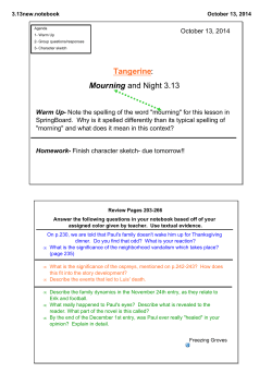 Tangerine: Mourning and Night 3.13