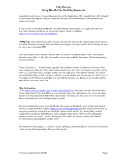 Chip Recipes Using Health One Meal