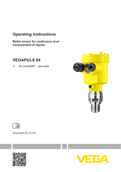 Operating Instructions - VEGAPULS 64 - 4 &hellip; 20 mA/HART - two-wire