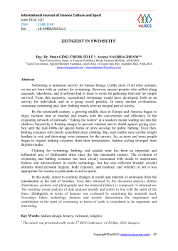 zeitgeist in swimsuits - International journal of Science Culture and