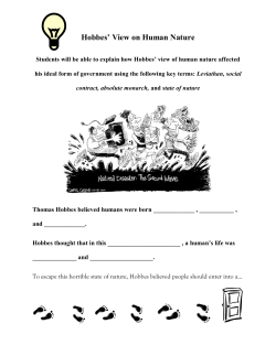 Hobbes` View on Human Nature