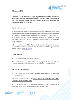 1 December 2015 Circular 17/2015: Application of pay adjustments