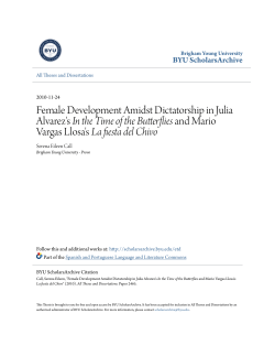 Female Development Amidst Dictatorship in Julia Alvarez`s