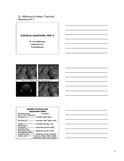 CHEMICAL EQUATIONS, PART 2