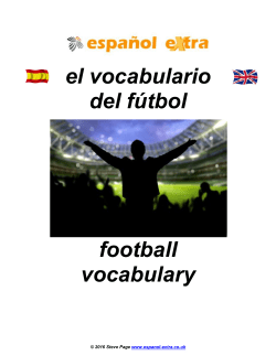 el vocabulario del f&uacute;tbol