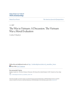 The War in Vietnam: A Discussion. The Vietnam War a Moral