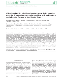 Clinal variability of oil and nectar rewards in