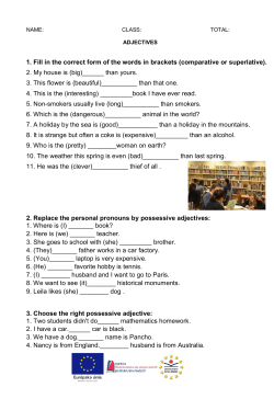 1. Fill in the correct form of the words in brackets (comparative or