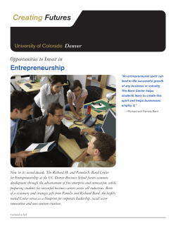 and the Bard Center - University of Colorado Denver