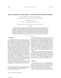 Atlantic Atmosphere&ndash;Ocean Interaction: A Stochastic Climate Model