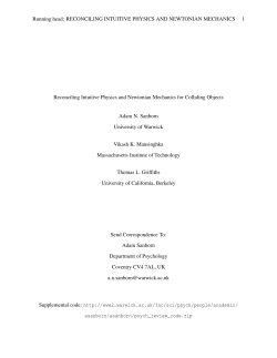 Reconciling Intuitive Physics and Newtonian Mechanics for