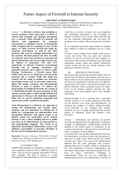 Future Aspect of Firewall in Internet Security