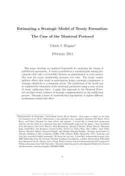 Estimation of Strategic Models of International Treaty Formation