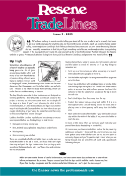 Resene TradeLines newsletter for professional painters September