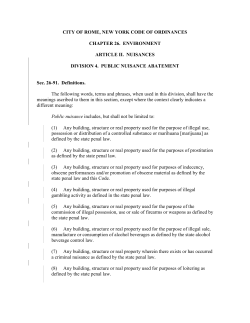 Public Nuisance Abatement Law