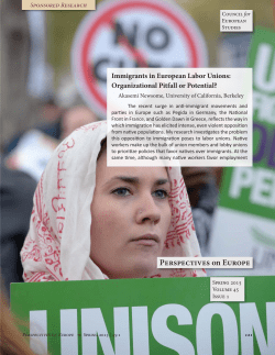 Immigrants in European Labor Unions: Organizational Pitfall or
