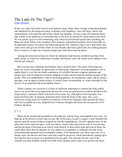 The Lady Or The Tiger?