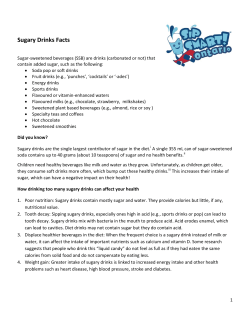 Sugary Drinks Facts