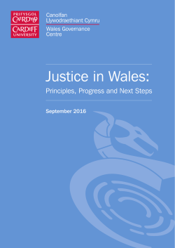 Justice in Wales - Cardiff University