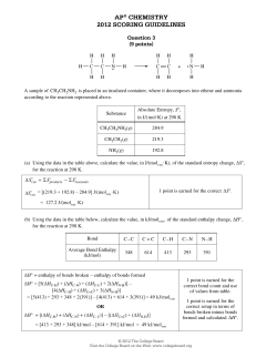 ap&reg; chemistry 2012 scoring guidelines - AP Central