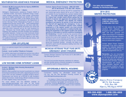 2014-2015 WINTER PROTECTION Alpena Power Company 401 N