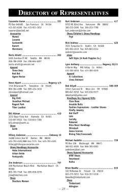 directory of representatives - Northwest Market Association