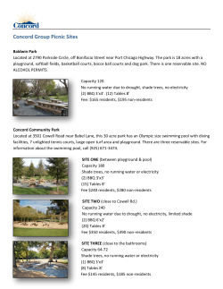 Concord Group Picnic Sites - City of Concord, California