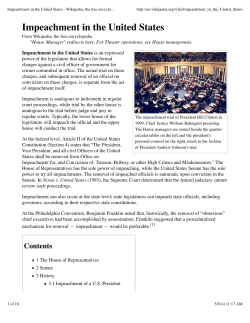Impeachment in the United States - Wikipedia, the free encyclopedia