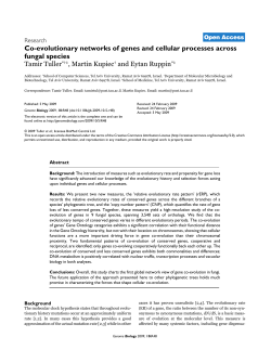 Co-evolutionary networks of genes and cellular processes across