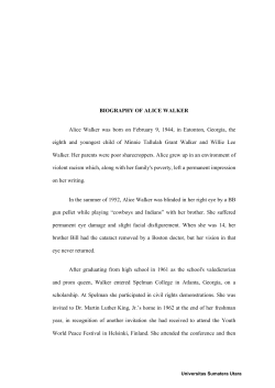 BIOGRAPHY OF ALICE WALKER