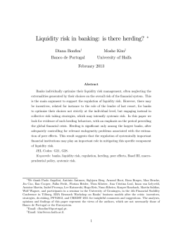 Liquidity risk in banking: is there herding?