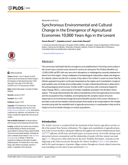 Synchronous Environmental and Cultural Change in