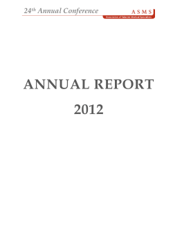 annual report 2012 - Association of Salaried Medical Specialists