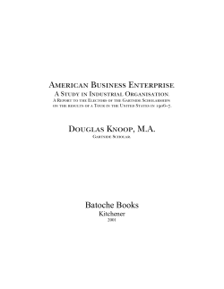 American Business Enterprise - McMaster University, Canada