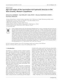 Age and origin of the tourmaline-rich hydraulic breccias in the Tatra