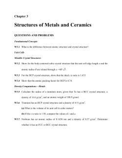 Structures of Metals and Ceramics