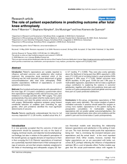 The role of patient expectations in predicting
