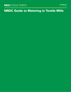 NRDC: NRDC Guide to Metering in Textile Mills