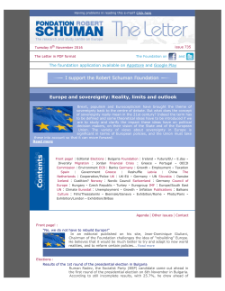 The Letter in PDF format - La Fondation Robert Schuman