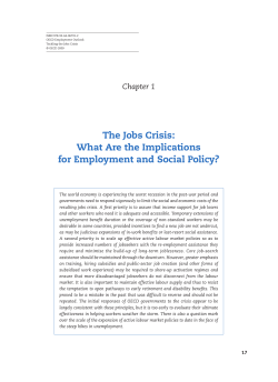 The Jobs Crisis: What Are the Implications for Employment