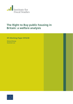 The Right to Buy public housing in Britain
