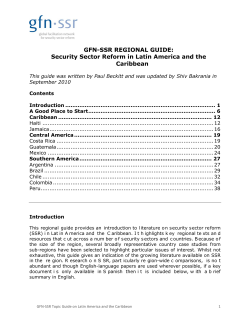 Security Sector Reform in Latin America and the Caribbean