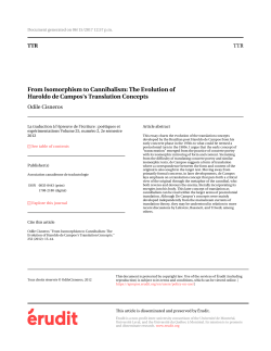 From Isomorphism to Cannibalism: The Evolution of Haroldo