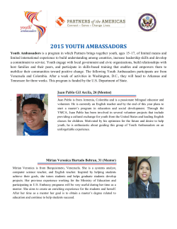 2015 youth ambassadors - Partners of the Americas