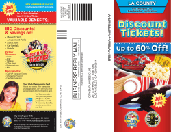 Discount Tickets! Discount Tickets! Discount Tickets!